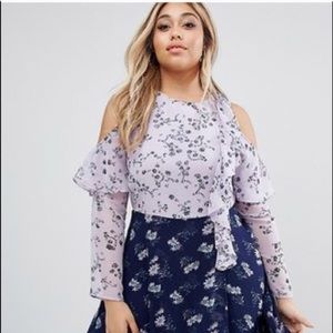 🦄 ASOS Mix Print Ruffle Mini Dress